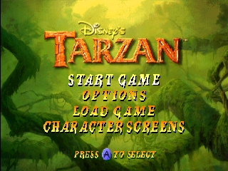 Tarzan (USA) Title Screen